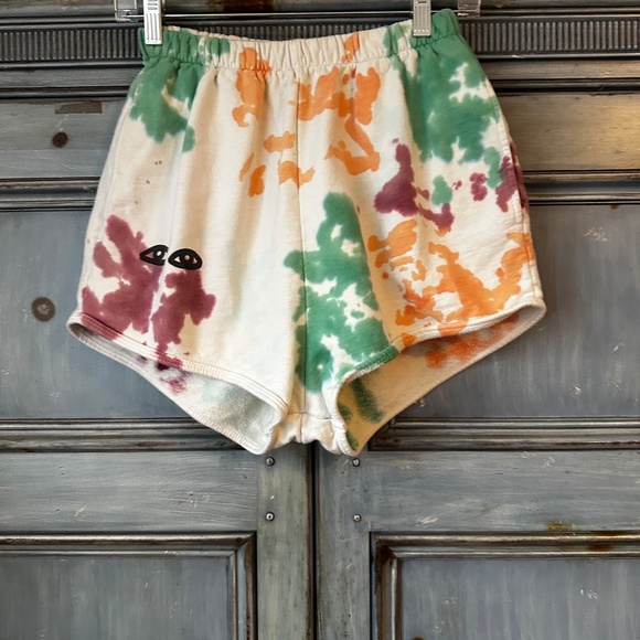 Clare V Tie Dyed Eyes Shorts Size S - Picture 2 of 7